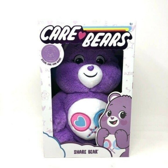 Care Bears Other - 2020 Care Bears Purple Share Bear 14" Plush NEW